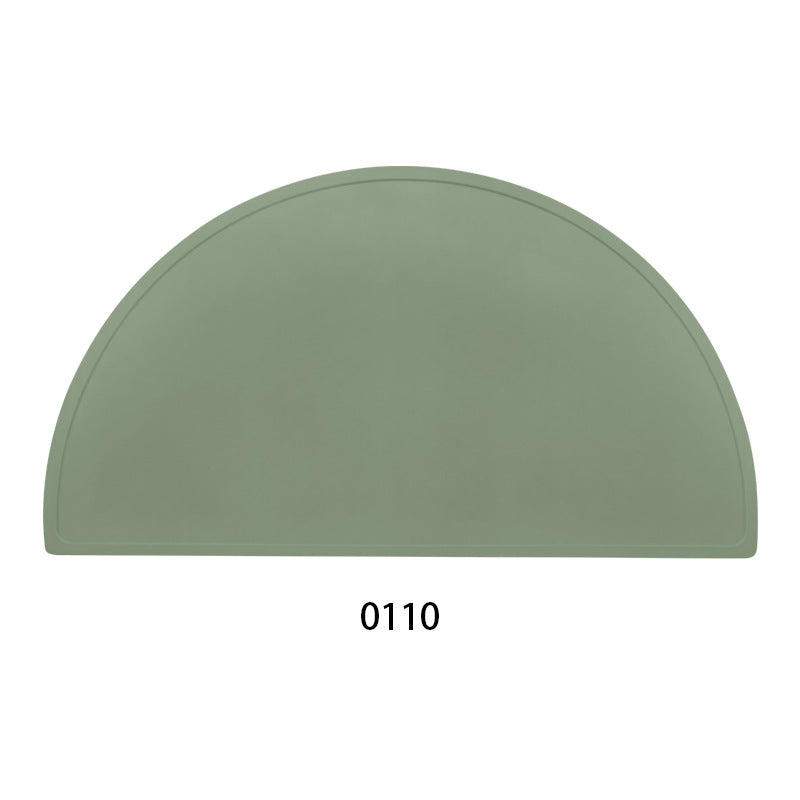 Food grade silicone semicircular placemat waterproof and non-slip