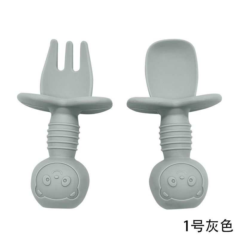 Baby smiley face silicone grid plate portable integrated