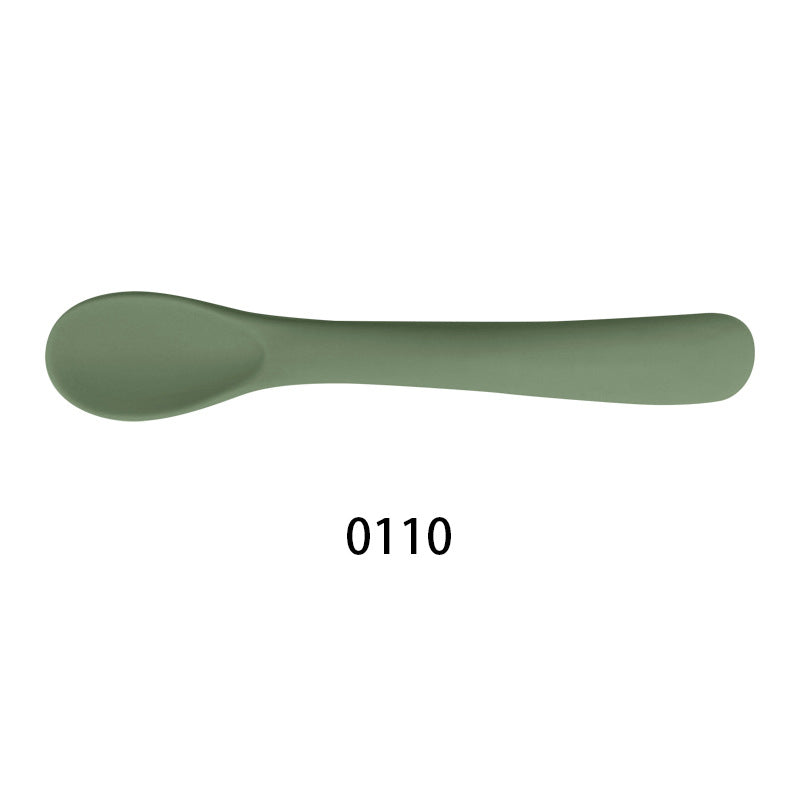 Food silicone spoons, small curved spoons, soft rubber spoons