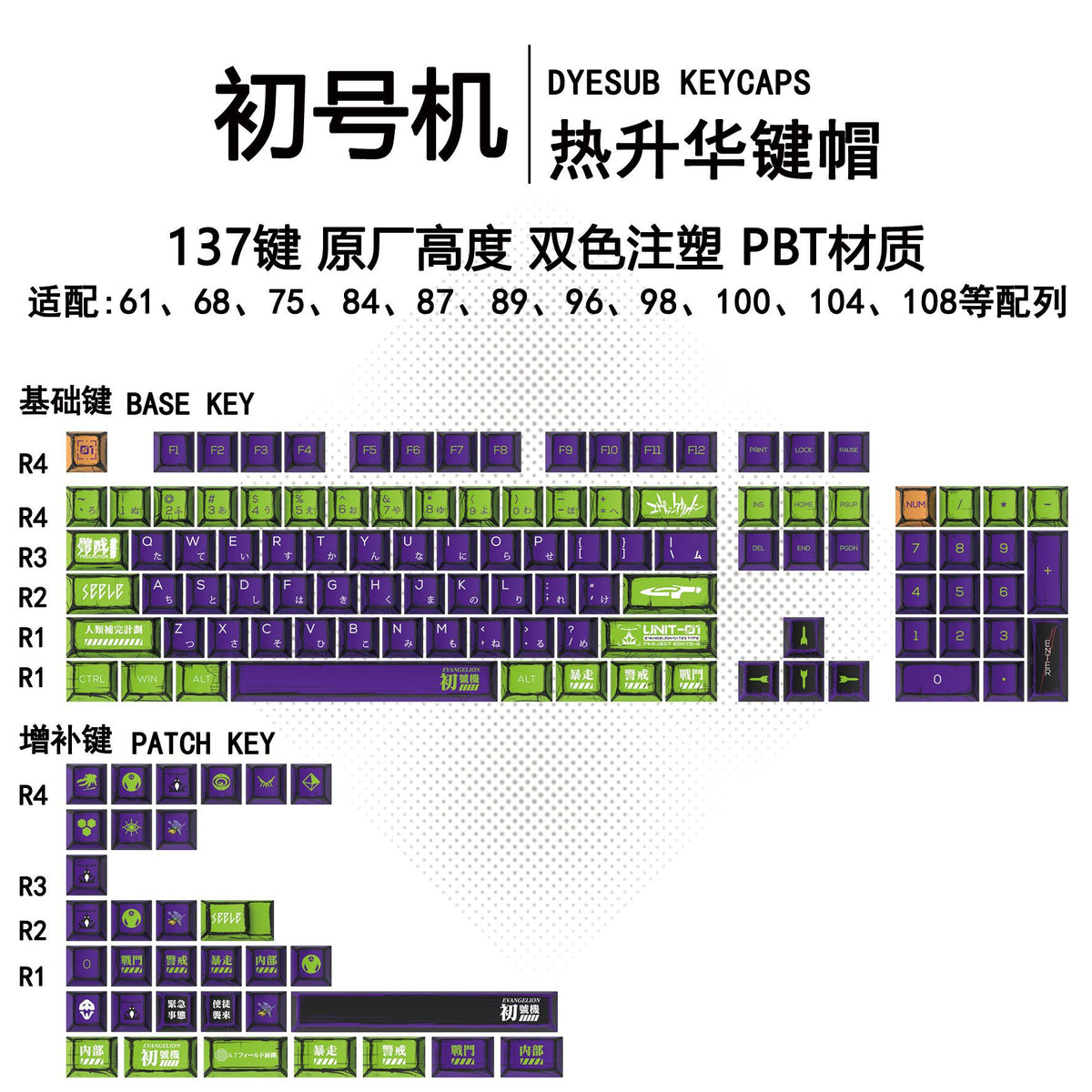 Gundam Comic Keycaps Original Height PBT Sublimation