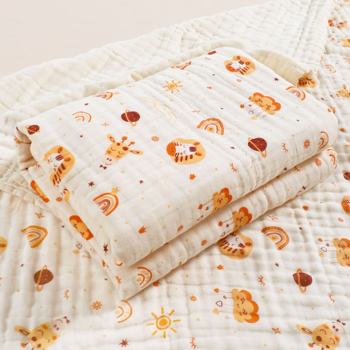 Newborn baby bath towel Six layers of pure cotton gauze bath towel Class A soft