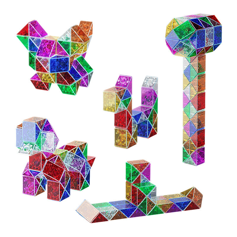 Variety Rainbow Magic Ruler Hollow Colorful Rubik's Cube