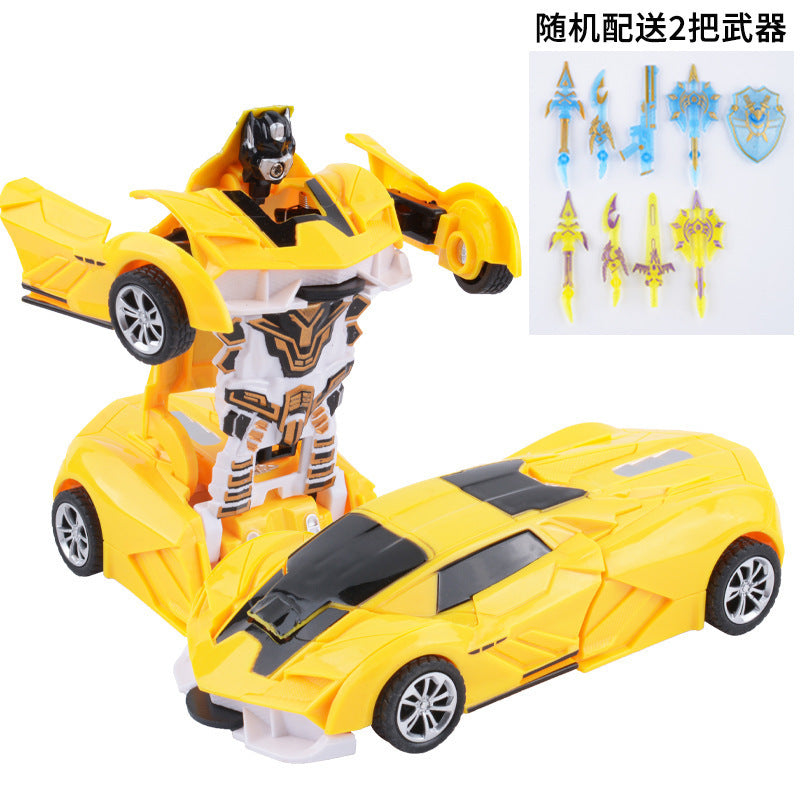 Children's crash deformation inertia car toy