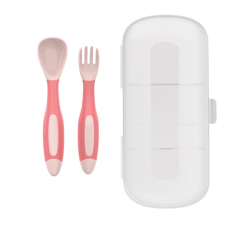 Children's fork and spoon set Portable baby food tableware