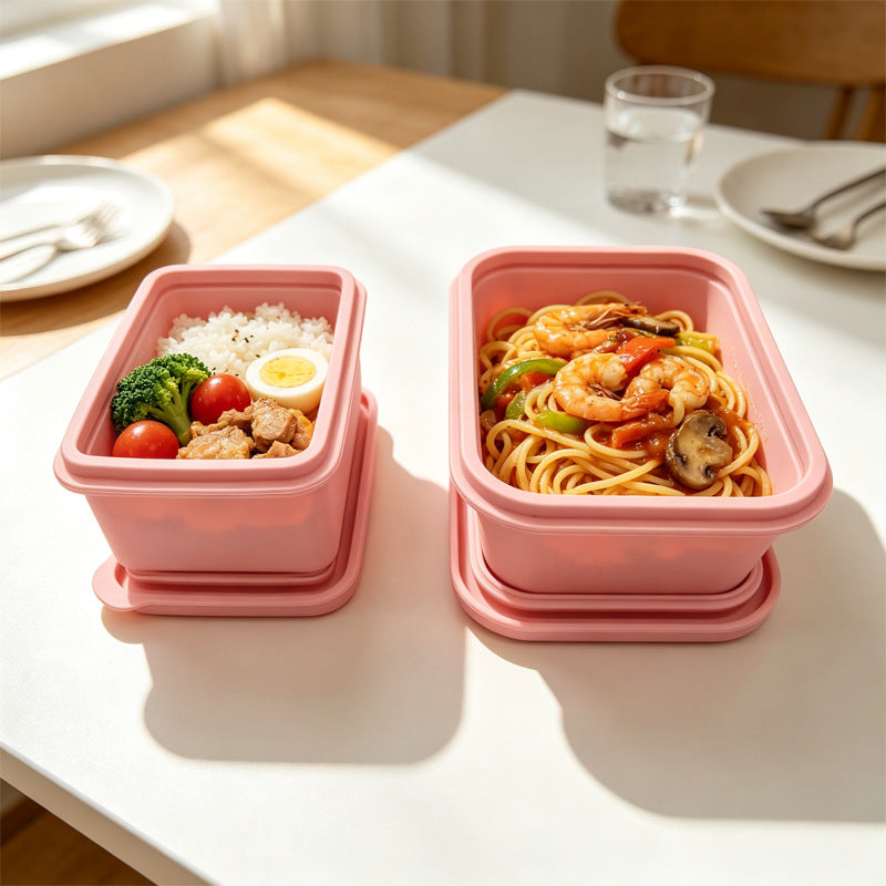 Food grade silicone bento box sealed leak-proof lunch box