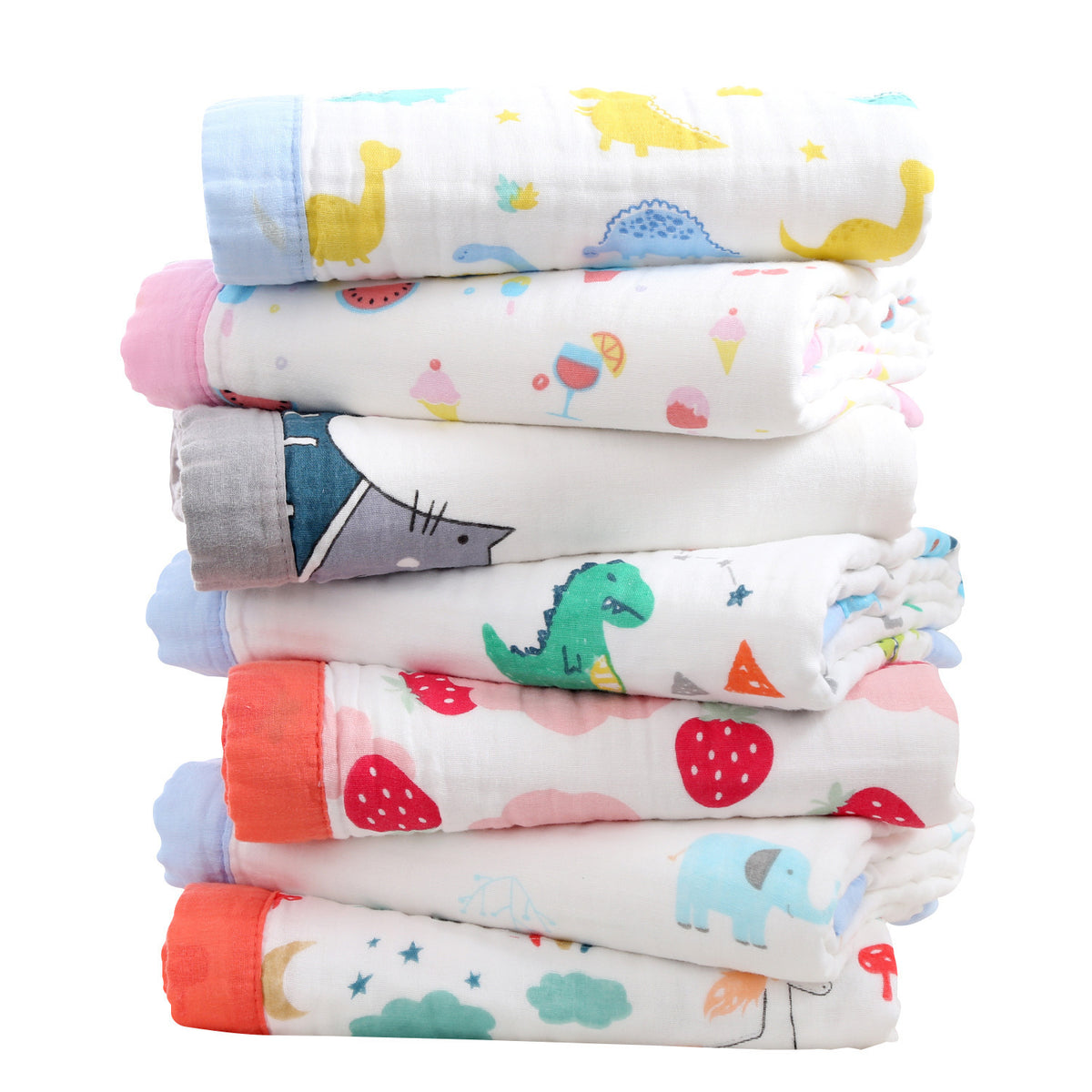 Six-layer high-density gauze bath towel pure cotton soft and breathable