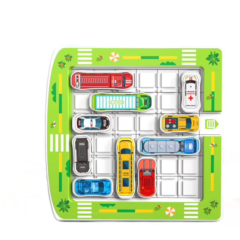 Move the car out of the warehouse Magnetic car sliding puzzle
