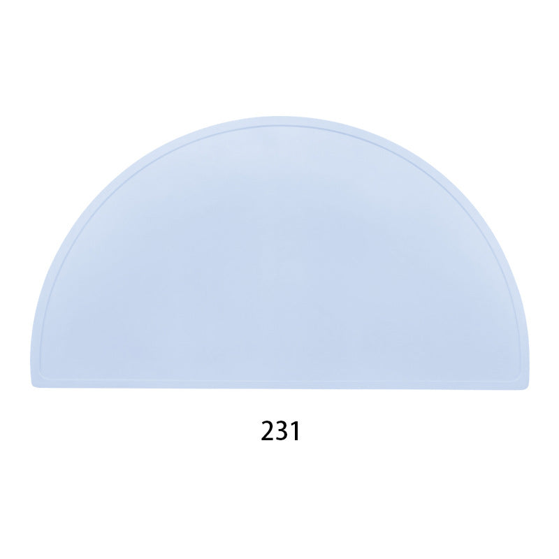 Food grade silicone semicircular placemat waterproof and non-slip