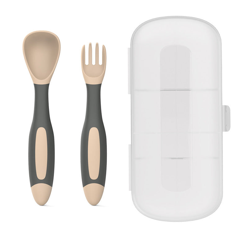 Children's fork and spoon set Portable baby food tableware