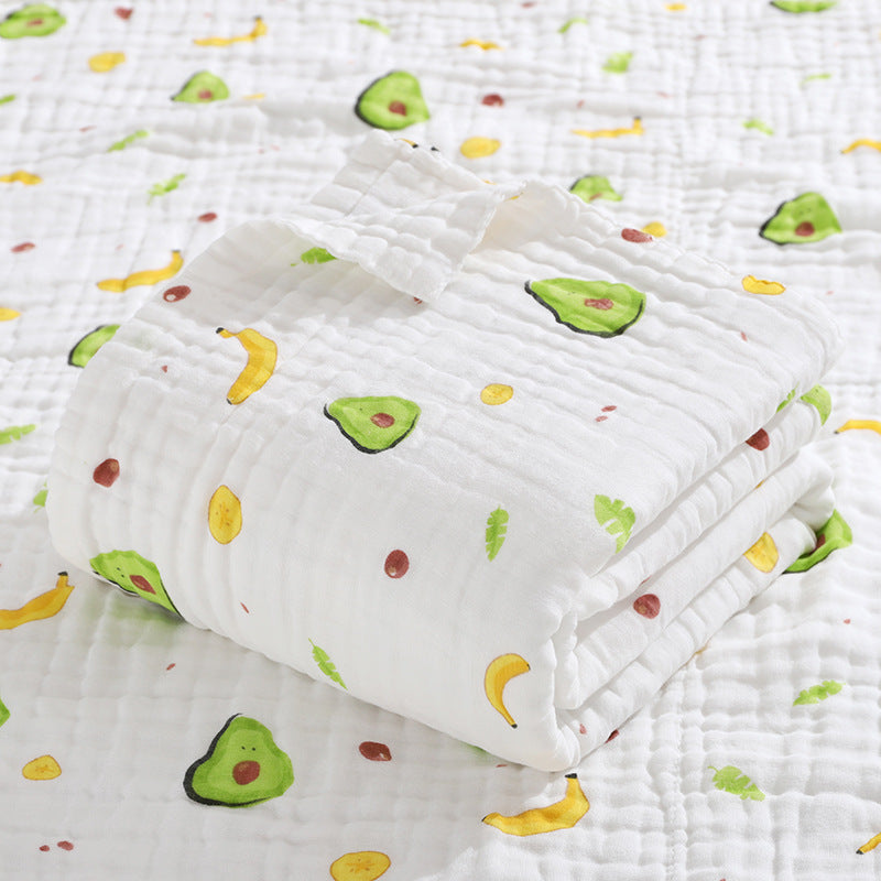 Newborn baby bath towel Six layers of pure cotton gauze bath towel Class A soft