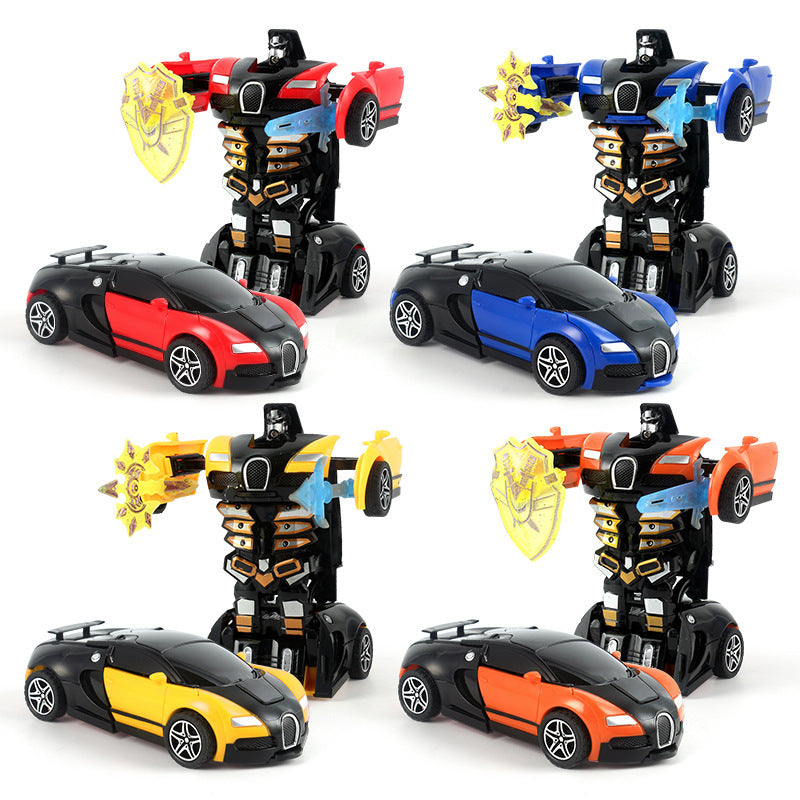 Children's crash deformation inertia car toy