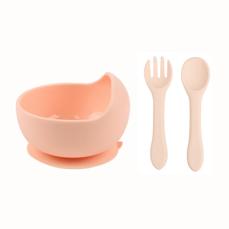 Children's complementary food bowl fork and spoon set feeding tableware