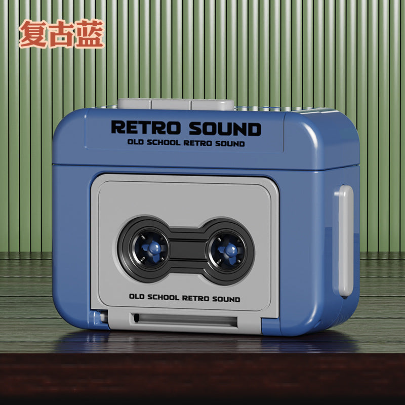 Mini retro tape recorder cassette can play music