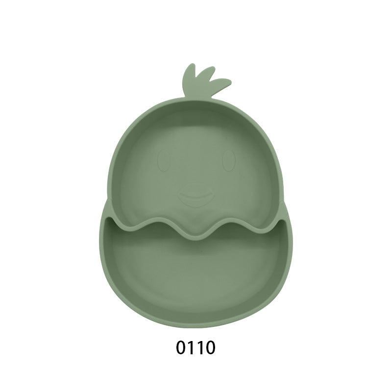 Mengqu chick baby silicone plate reinforced and anti-drop