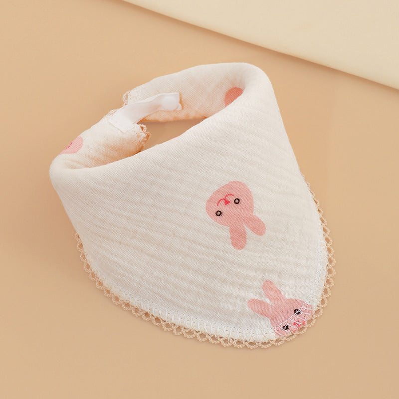 Cotton baby saliva towel printed children's bib
