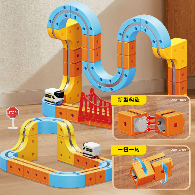 Electric Magnetic Railcar Small Train Children's Educational Toys