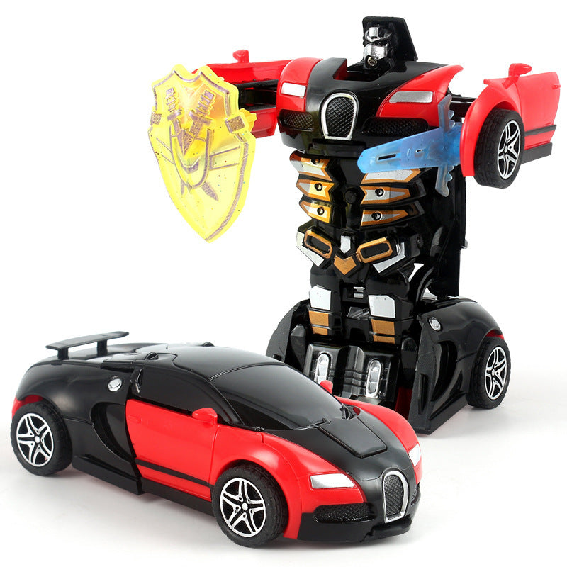 Children's crash deformation inertia car toy