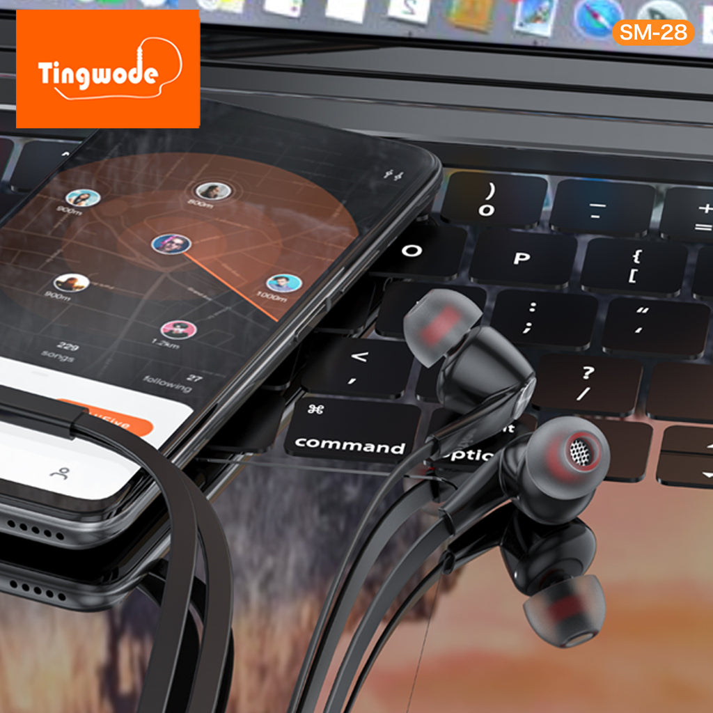High-quality wired earphones 3.5mm with earplugs for noise reduction
