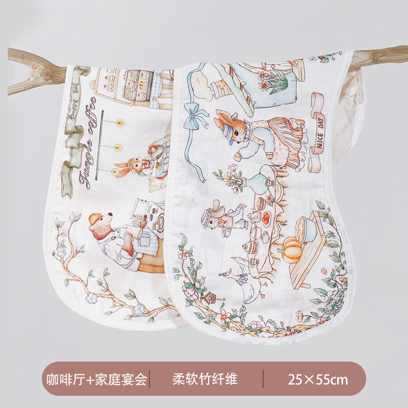 Baby burp towel Baby saliva towel Bamboo cotton gauze Class a