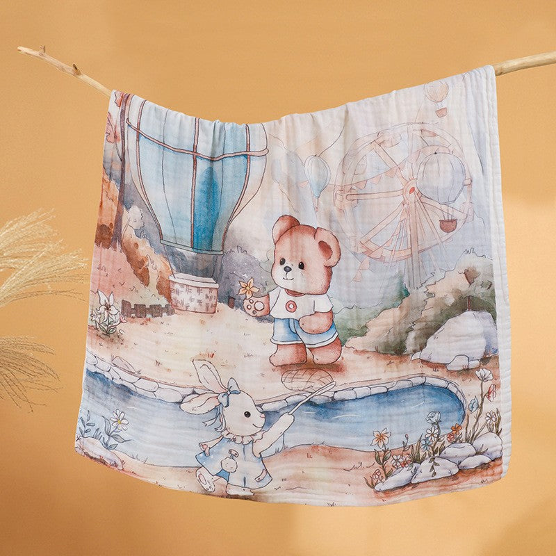 Cotton six-layer gauze pure cotton bath towel