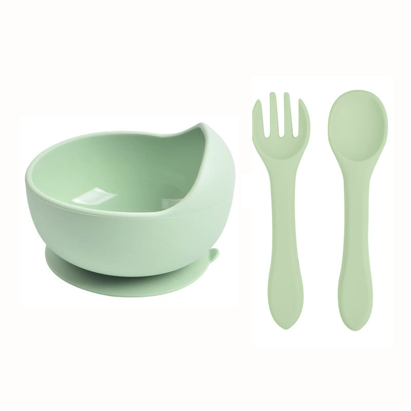 Children's complementary food bowl fork and spoon set feeding tableware