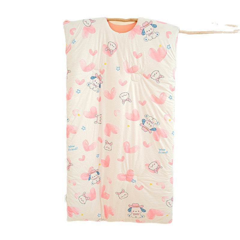 Children's sleeping bag anti-kick quilt thickened integrated