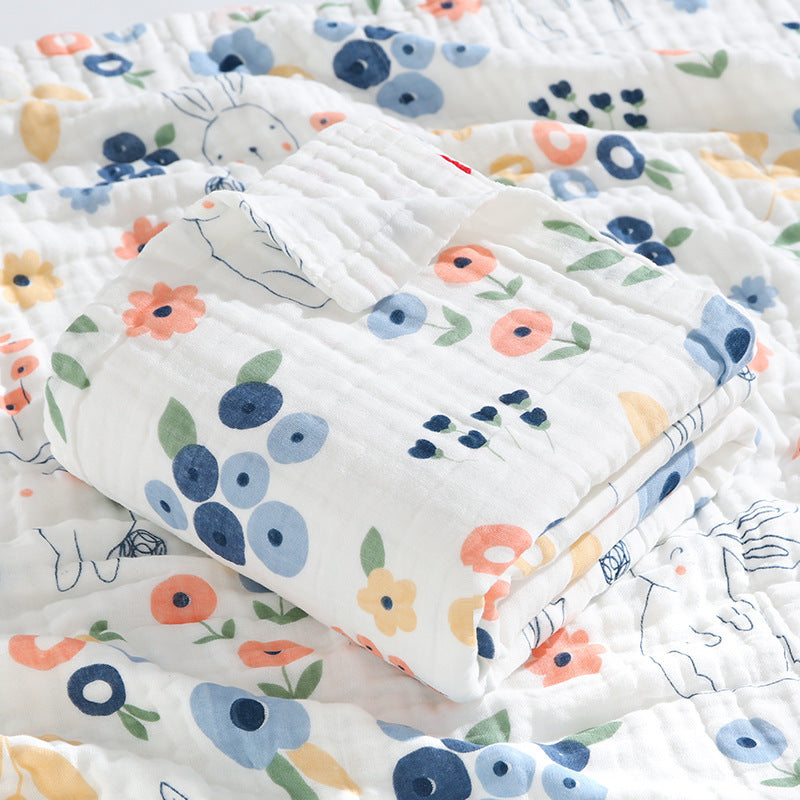 Newborn baby bath towel Six layers of pure cotton gauze bath towel Class A soft
