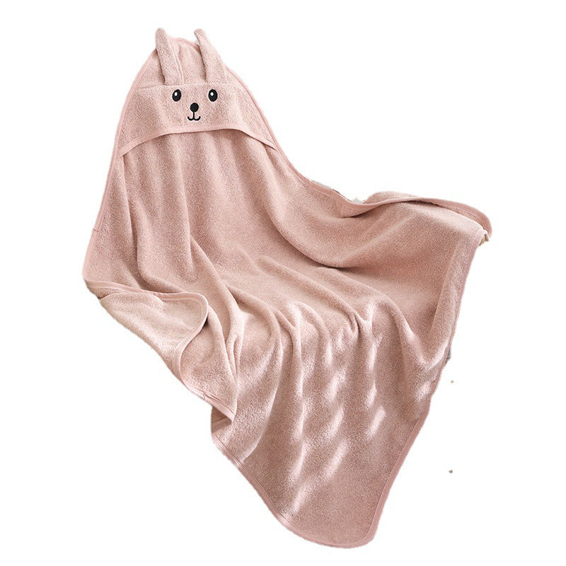 Baby bath towel cotton 32 strands no hair shedding cape with hat