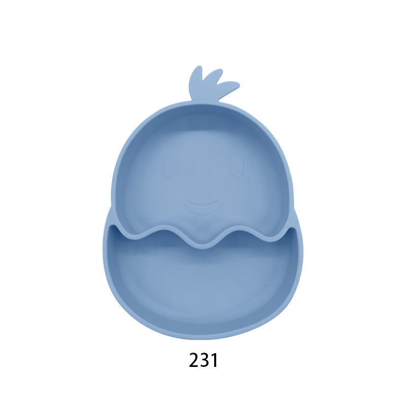 Mengqu chick baby silicone plate reinforced and anti-drop