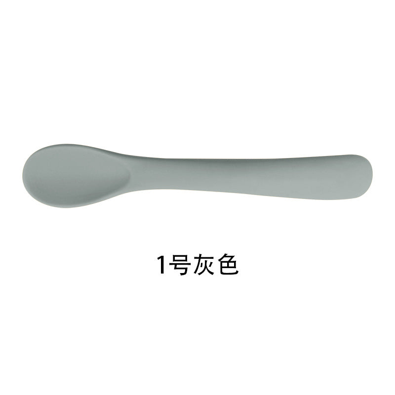 Food silicone spoons, small curved spoons, soft rubber spoons
