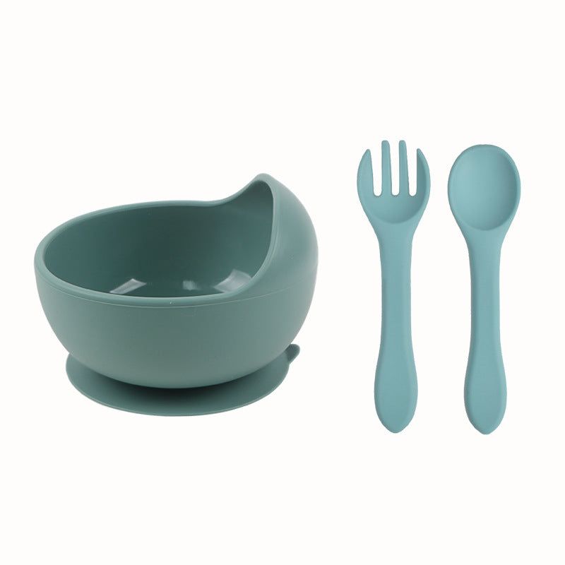 Children's complementary food bowl fork and spoon set feeding tableware