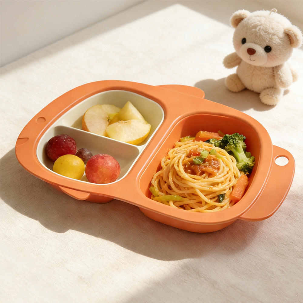 Children's cartoon complementary food plate anti-spill tableware