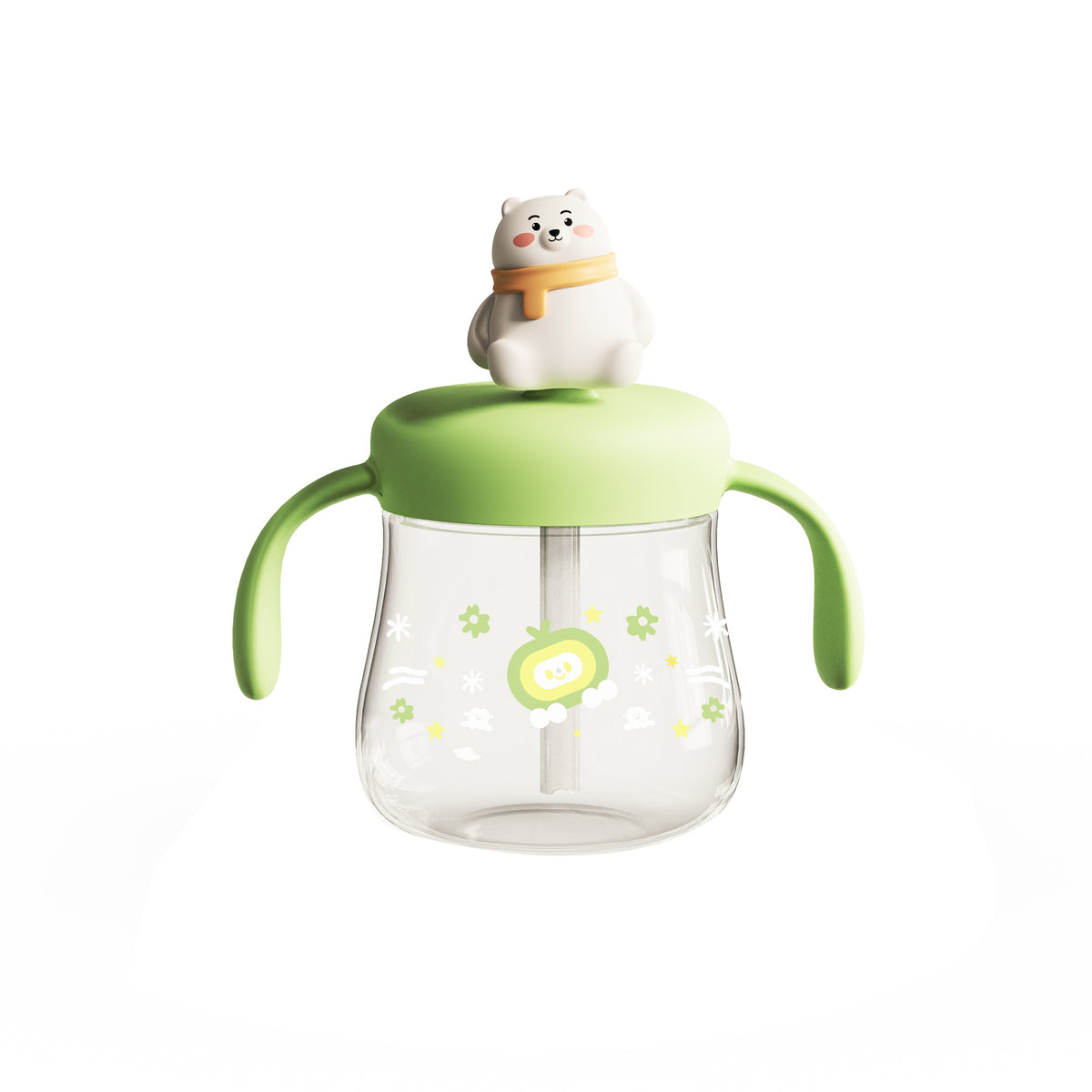Cute doll drinking cup baby will carry the handle