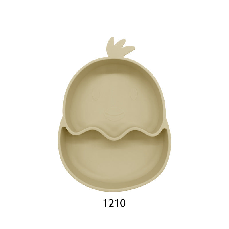 Mengqu chick baby silicone plate reinforced and anti-drop