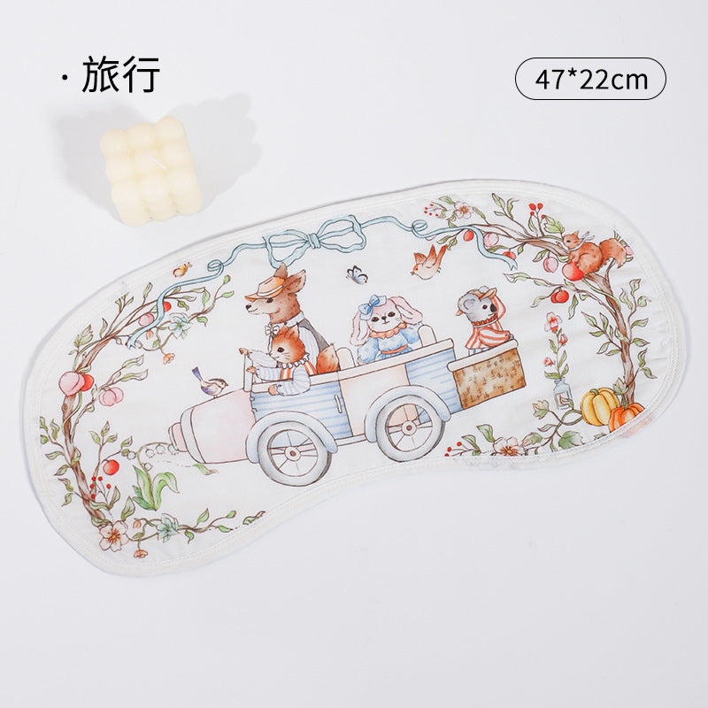 Gối em bé bằng vải xô tre cotton, êm tựa mây trời