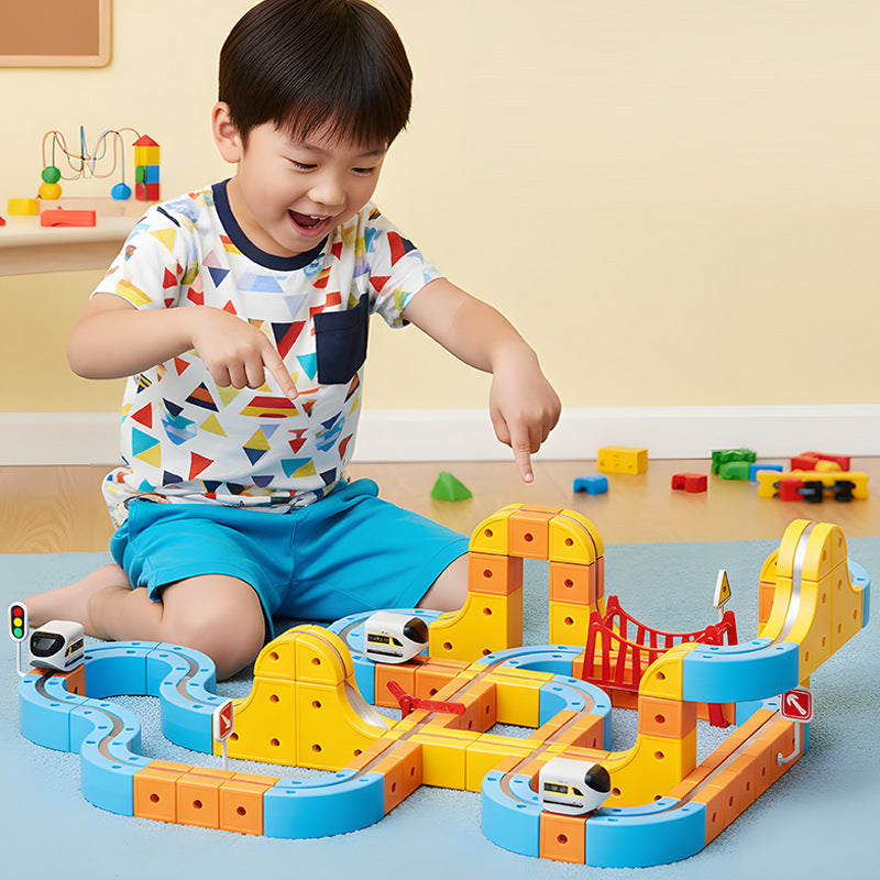 Electric Magnetic Railcar Small Train Children's Educational Toys