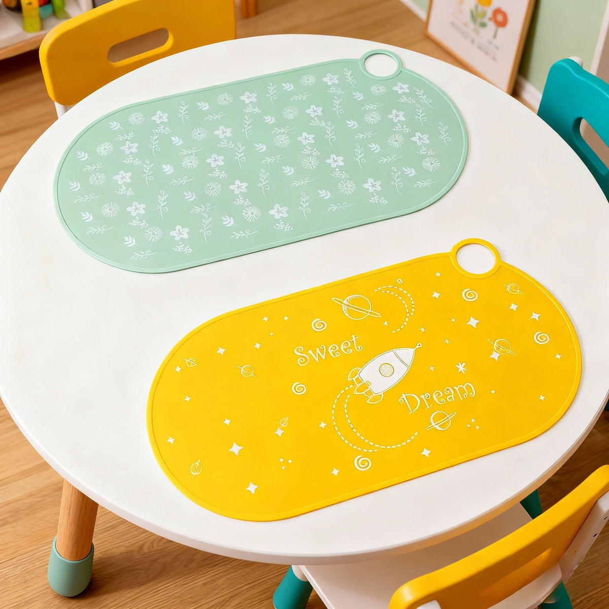 Anti-scalding table mat waterproof mat baby food grade silicone placemat