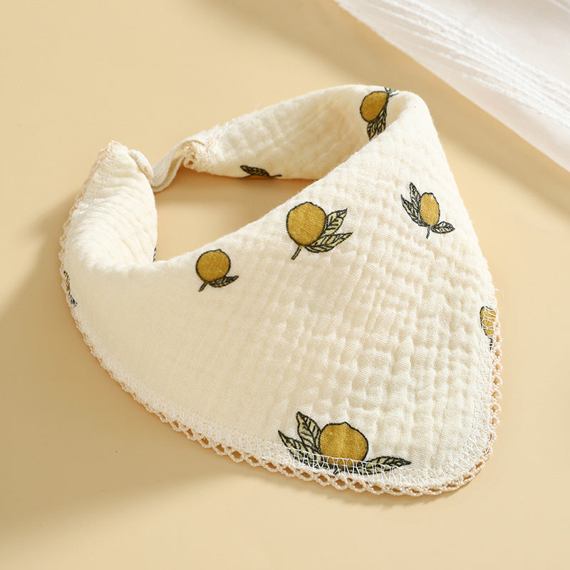 Cotton baby saliva towel printed children's bib