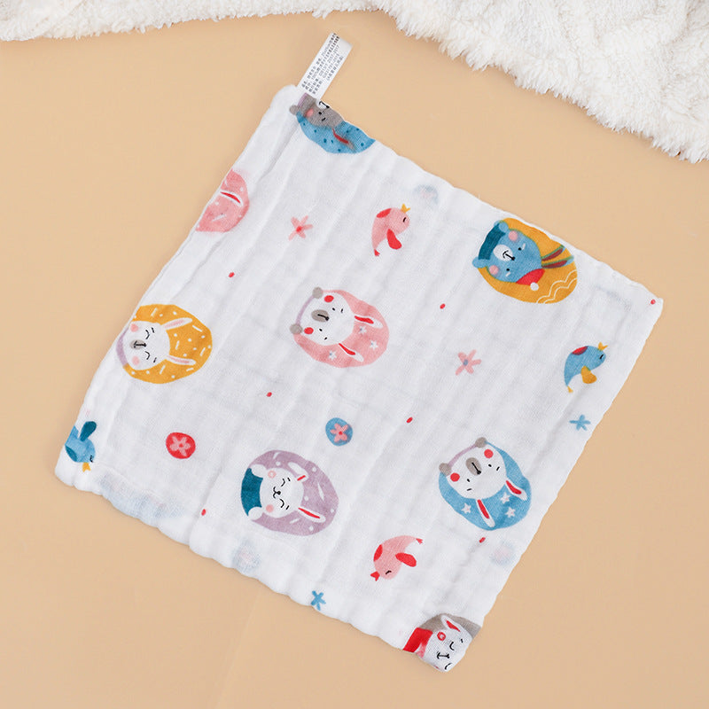 High-density pure cotton square seersucker square towel six layers