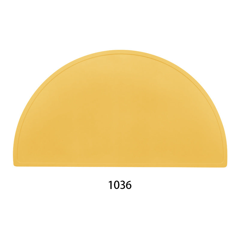Food grade silicone semicircular placemat waterproof and non-slip