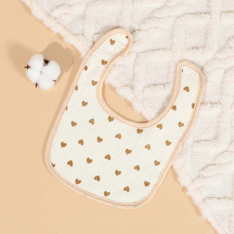 Six-layer cotton gauze baby saliva towel