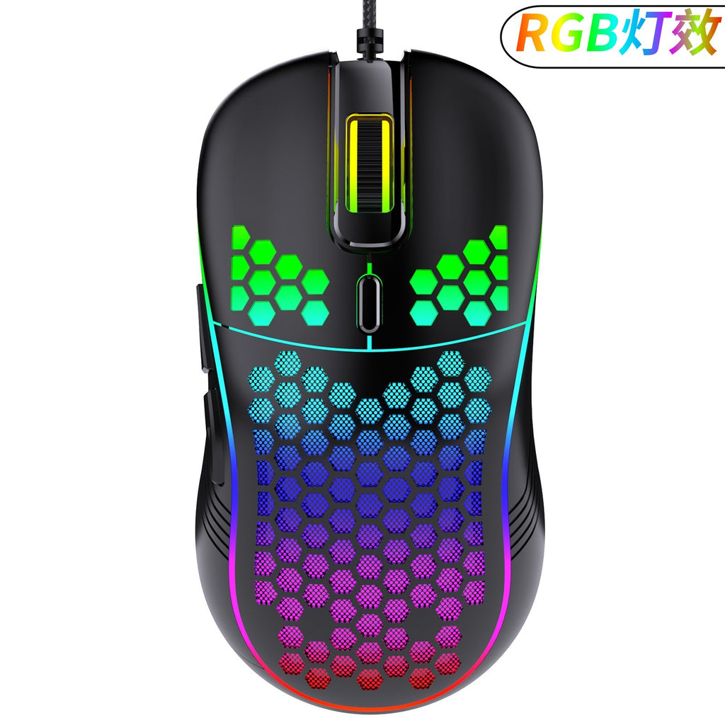Hollow hole mouse Wired e-sports office ergonomic mouse