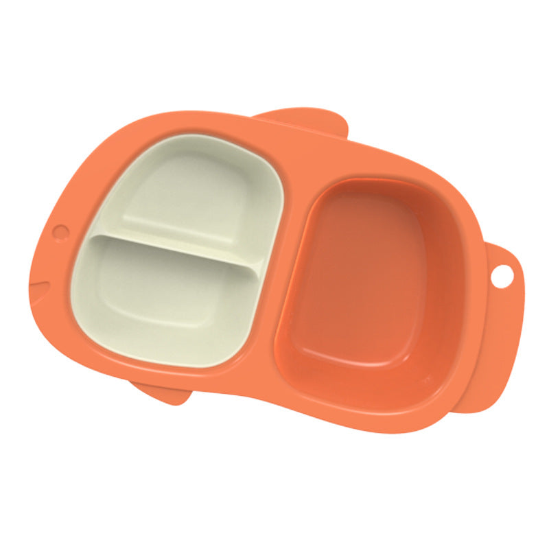 Children's cartoon complementary food plate anti-spill tableware