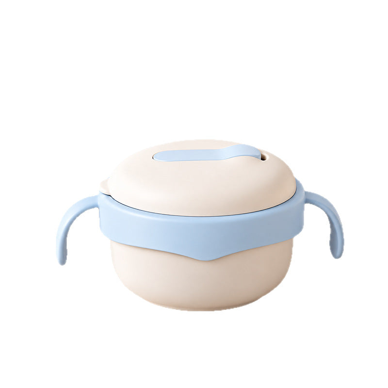 Baby large-capacity complementary food bowl children anti-drop and anti-scalding stainless steel