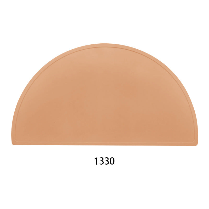 Food grade silicone semicircular placemat waterproof and non-slip