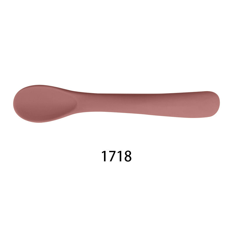 Food silicone spoons, small curved spoons, soft rubber spoons
