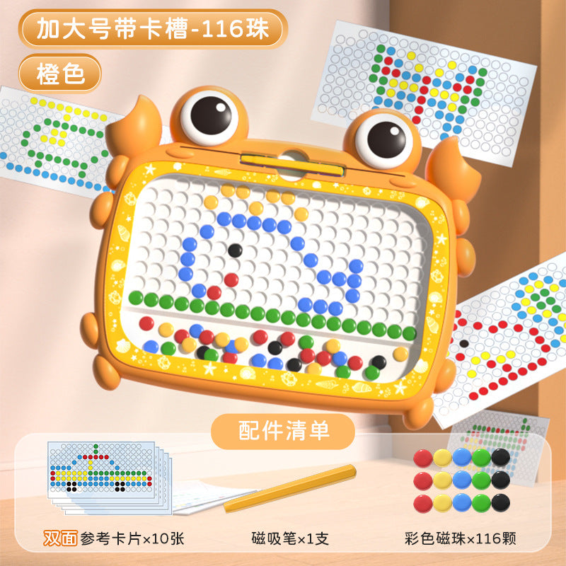 Children's crab magnetic brush drawing board