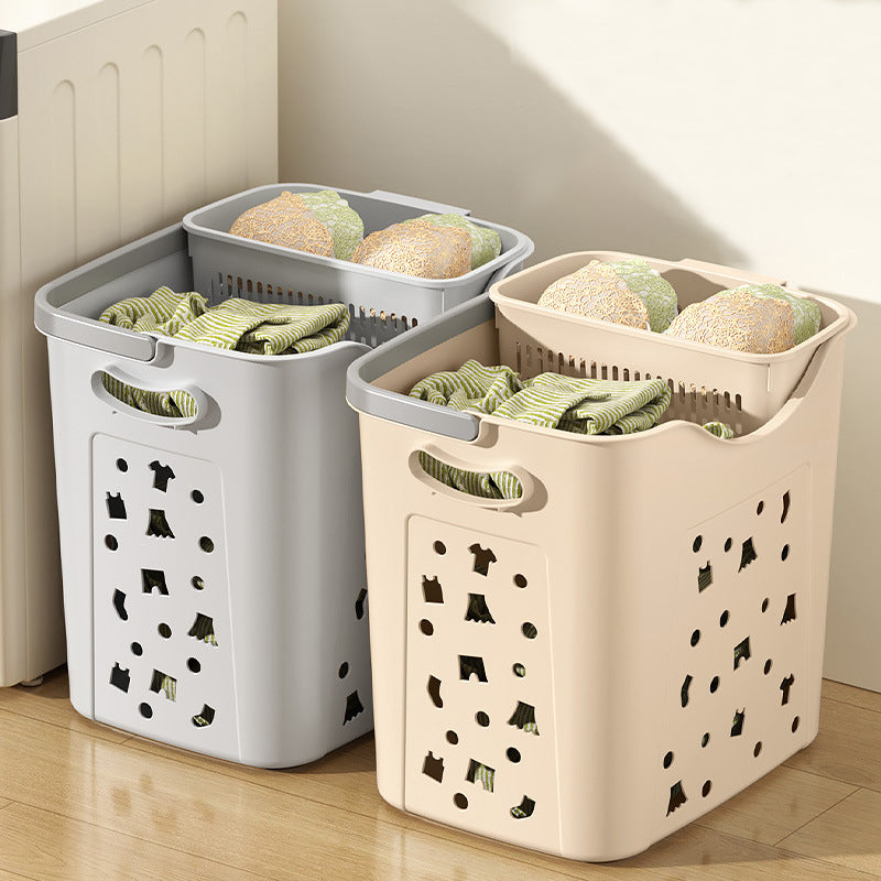 Plastic Laundry Storage Basket Clothes Toy Laundry Basket