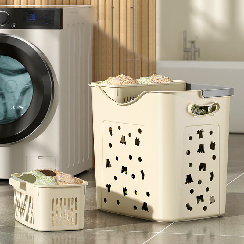 Plastic Laundry Storage Basket Clothes Toy Laundry Basket