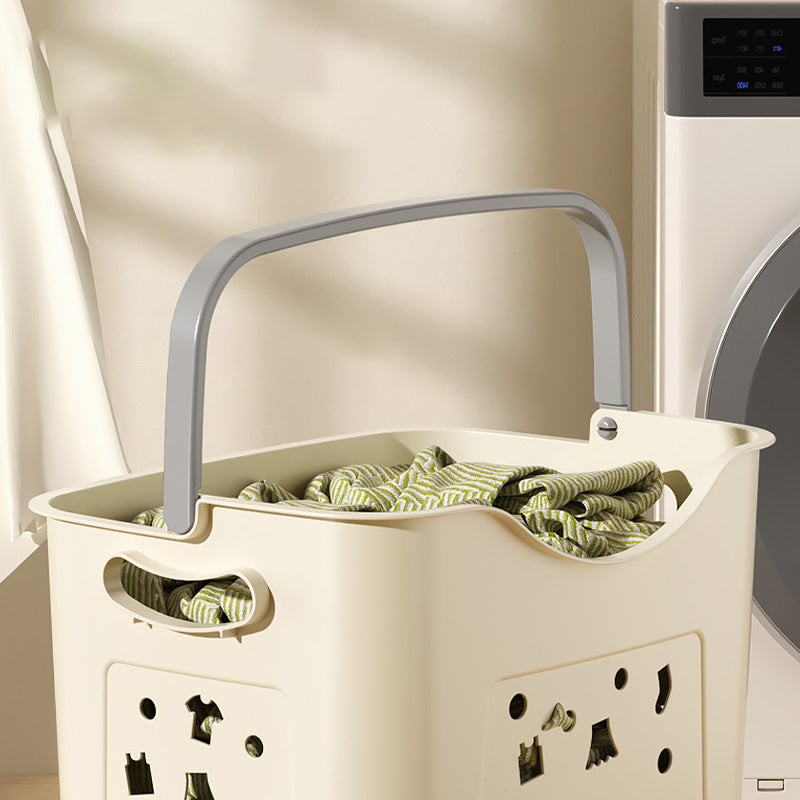 Plastic Laundry Storage Basket Clothes Toy Laundry Basket